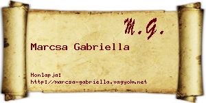 Marcsa Gabriella névjegykártya